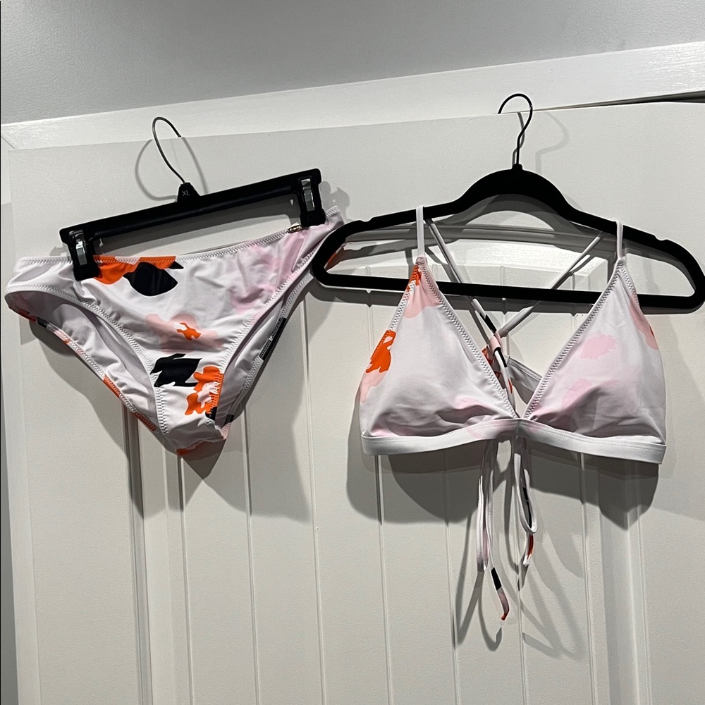 KAMONI White and Orange Swimwear